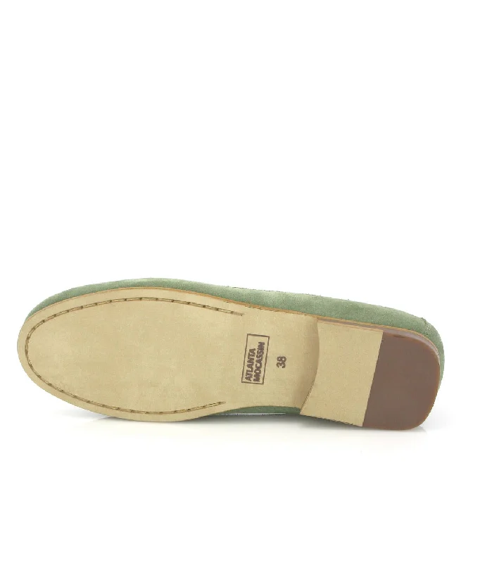 Yoki - green kaki suede