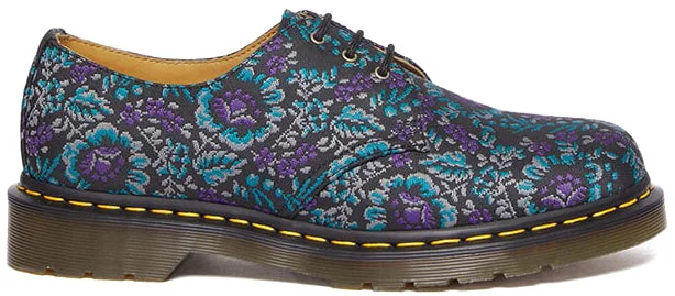 Dr. Martens 1461 Black/ Rich Purple Floral Jacquard