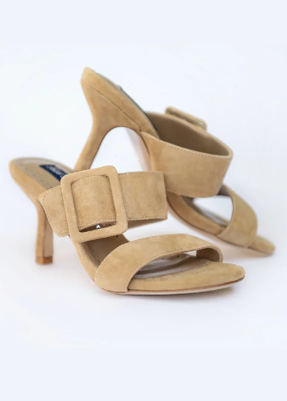 AMIE HEEL CAMEL SUEDE