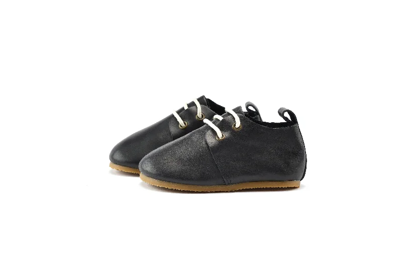 Black - Low Top Oxfords - Hard Sole