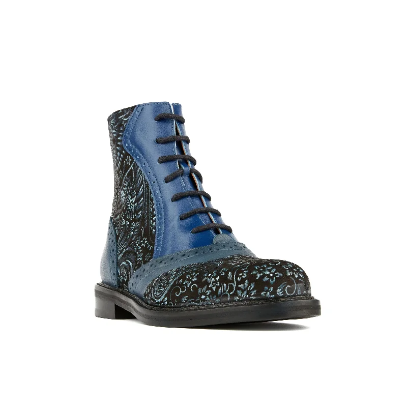 Brick Lane Boots - Blue Multi