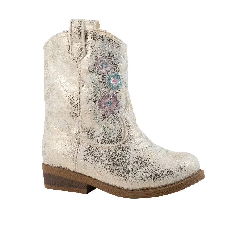 Champagne Floral Boot Walking Stage