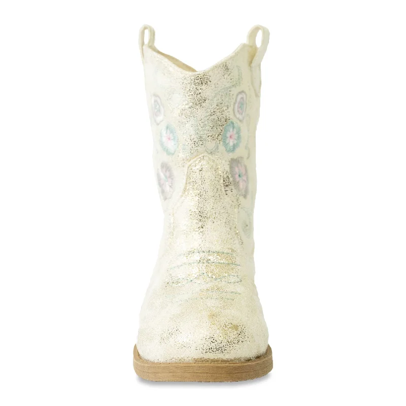 Champagne Floral Boot Walking Stage