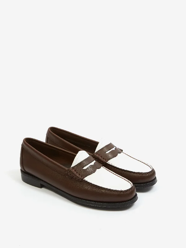 G.H. Bass Easy Weejuns Soft Penny Loafer - Dark Brown/White