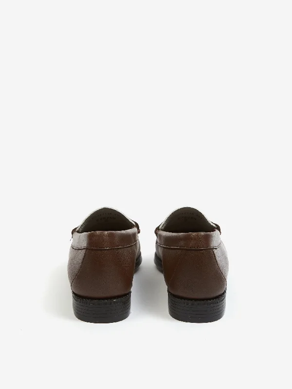 G.H. Bass Easy Weejuns Soft Penny Loafer - Dark Brown/White