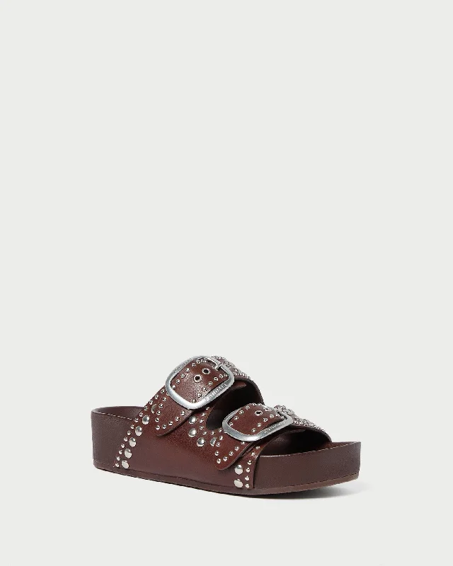 Jack Espresso Leather Studded Sandal