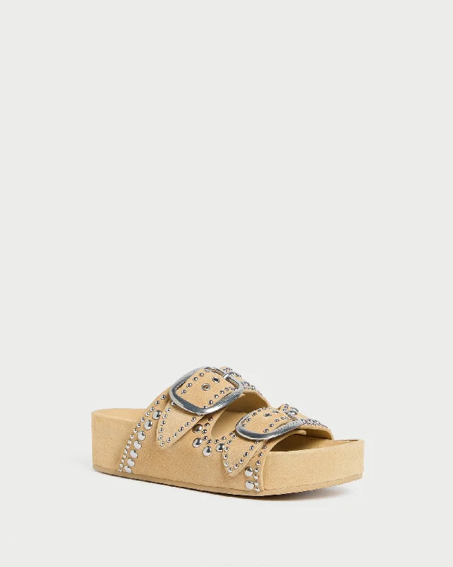 Jack Saffron Suede Studded Sandal