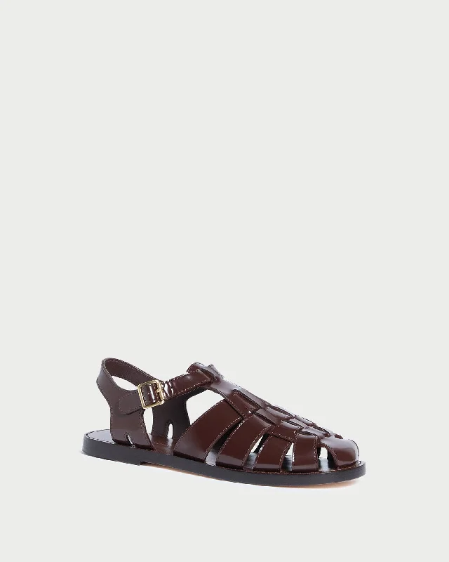 Max Dark Brown Fisherman Sandal