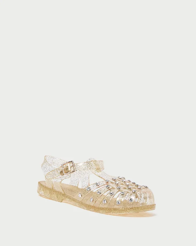 Rhys Champagne Glitter Jelly Sandal