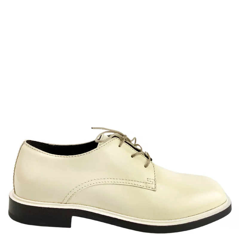 The Row Jules Derby Shoes in Eggshell