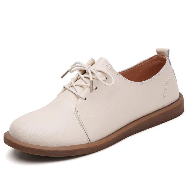 USS Shoes Lizzy Women's Leather Lace Up Oxfords Flat Shoes