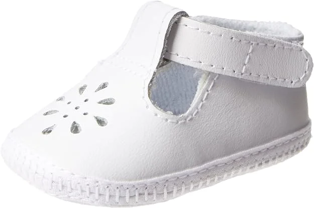 White Kennedy T-Strap Crib Shoe