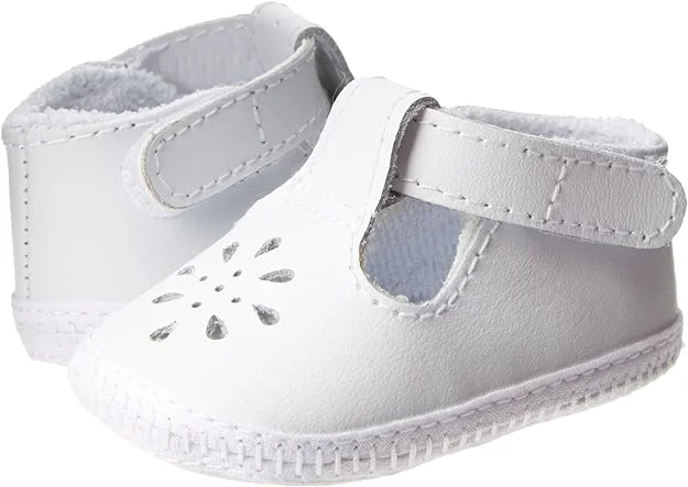 White Kennedy T-Strap Crib Shoe