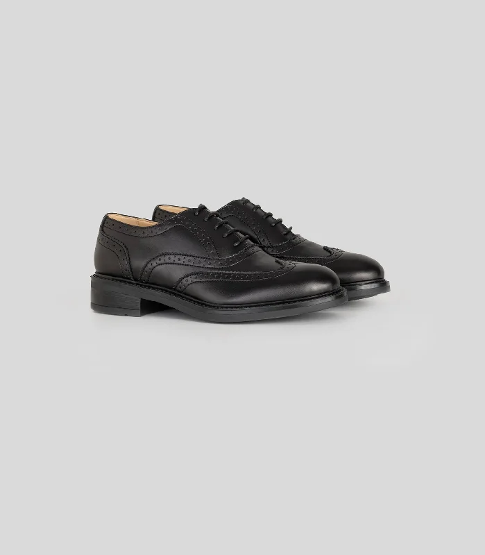 Women's Brogue in Black from Solari Milano